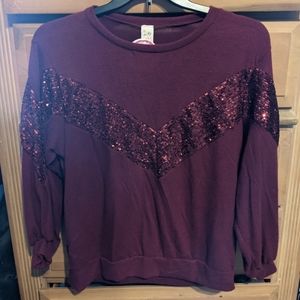 Sequin 3/4 sleeve top